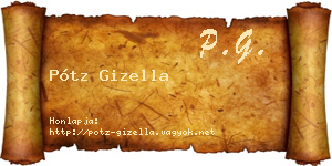 Pótz Gizella névjegykártya