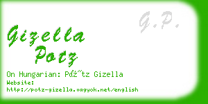 gizella potz business card